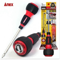 Tô vít 2 đầu cán xoay nhanh có từ tính ANEX No.395-D