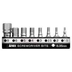 Bộ 8 mũi vít đầu lục giác  ANEX AK-51P-B8H1