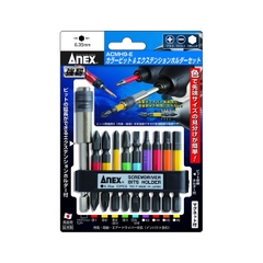 Vỉ 9 Mũi vặn vít và Đầu nối vít ANEX ACMH9-E