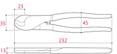 Kìm cắt cáp 250mm TSUNODA FCA-60S