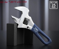Mỏ lết thường miệng rộng mini TOP KOGYO HM-25MSNB (Japan)