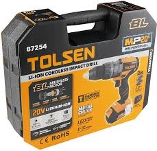 MÁY KHOAN PIN ĐỘNG LỰC 20V 13MM (ĐỘNG CƠ KHÔNG CHỔI THAN) TOLSEN 87254