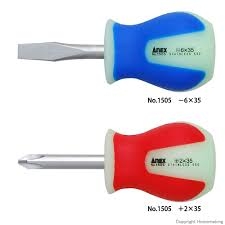 Tô vít 2 cạnh phát quang không gỉ (ngắn) ANEX No.1505-6x35