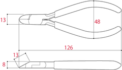 Kìm cắt điện tử 5 inch TSUNODA MN-125