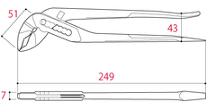 Kìm mỏ quạ 250mm TSUNODA KT-606