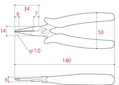 Kìm uốn đa năng 140mm TSUNODA FB-140