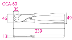 Kìm cắt cáp 250mm TSUNODA OCA-60