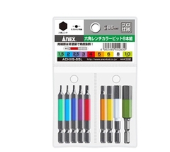 Vỉ 9 mũi vít đầu lục giác  ANEX ACHX9-65L
