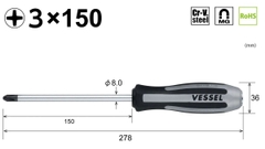 Tô vít đóng tự xoay  VESSEL No.980+3x150