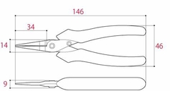 Kìm nhọn 140mm TSUNODA SCP-140