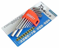 Bộ lục giác thường ngắn 1.5-10mm  ASAHI AXS0910