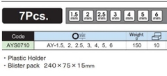 Bộ lục giác thường dài 1.5-6mm  ASAHI AYS0710