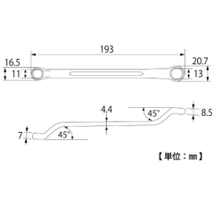 Cờ lê 2 đầu vòng TOP KOGYO TM-11x13 (Japan)