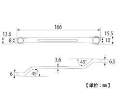Cờ lê 2 đầu vòng TOP KOGYO TM-8x9 (Japan)