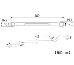 Cờ lê 2 đầu vòng TOP KOGYO TM-10x12 (Japan)