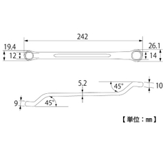 Cờ lê 2 đầu vòng TOP KOGYO TM-13x17 (Japan)