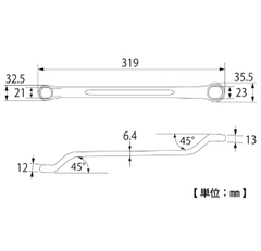 Cờ lê 2 đầu vòng TOP KOGYO TM-21x23 (Japan)