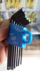 Bộ lục giác thường ngắn 1.5-6mm  ASAHI AWS0770