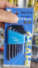Bộ lục giác thường ngắn 1.5-6mm  ASAHI AWS0770