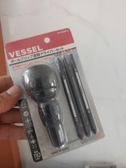 Bộ tô vít cán tròn 3 mũi vít đổi đầu VESSEL 220W-3