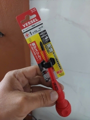 Tô vít 4 cạnh cán tròn cách điện 1000V VESSEL 200+1x75