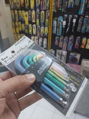 Bộ lục giác bi ngắn hệ mét 9 chi tiết, 1.5-10mm,  ASAHI AZUS910