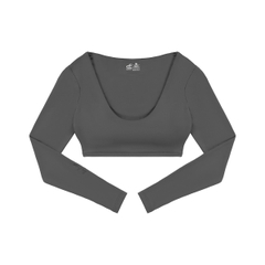 SEY V Neck Long Sleeve Crop