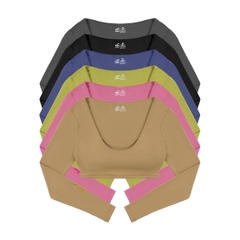 SEY V Neck Long Sleeve Crop