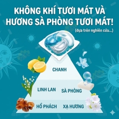 Viên giặt 4D xanh P&G Bold Gel Ball Sun & Fresh Soap 28 viên