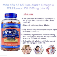 Dầu cá hồi Pure Alaska Omega 3 - mẫu mới 540 viên (tăng 90v so với mẫu cũ)