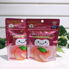 Kẹo ngậm chống sâu răng Combi Teteo cho bé từ 1.5 tuổi gói 60 viên (5 vị) (Đào)