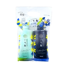 Dầu gội xả Ichikami Kracie chai 480ml (túi nylon set 2) (Xanh - Chăm sóc tóc nhuộm)
