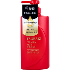 Dầu xả Tsubaki Premium Repair giúp tóc bóng mượt chai 490ml - màu đỏ