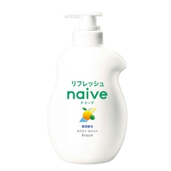 Sữa tắm Kracie Naive dưỡng ẩm chai 530ml (3 mùi) (Chanh)