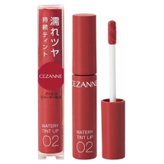 Son môi Cezanne Watery Tint Lip 4g (nhiều màu) (02 Coral Red)