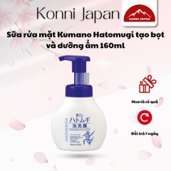 Sữa rửa mặt Kumano Hatomugi tạo bọt và dưỡng ẩm 160ml