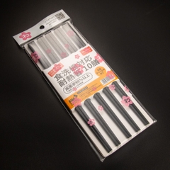 Đũa kháng khuẩn Shikisai hoa văn hoa cúc set 10 đôi