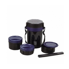 Cà Men / hộp cơm giữ nhiệt 3 ngăn Pearl Metal Octas 18