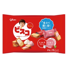 Bánh quy Glico Bisco vị kem sữa và kem dâu