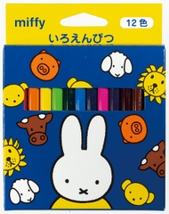 Bút chì màu Kutsuwa thỏ Miffy 12 màu