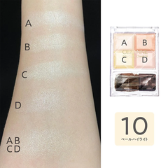 Phấn má hồng Cezanne 4 ô Mix Color Cheek 7.1g (10 - Pale Highlights)