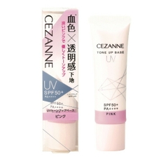 Kem lót Cezanne UV chống nắng SPF50+/PA ++++ nâng tông base hồng trong trẻo tuýp 30g