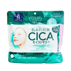 Mặt nạ Kose Cica Clear Turn dưỡng ẩm, làm dịu da 40 miếng