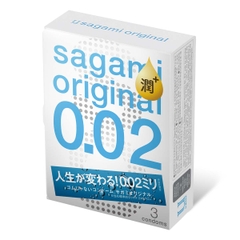 Bao cao su Sagami Original 0.02mm - hộp 3 chiếc