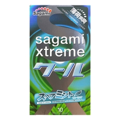 Bao cao su Sagami Xtreme Spearmint mùi hương bạc hà hộp 10 chiếc