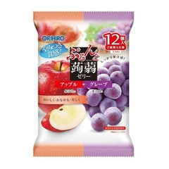 Thạch Orihiro mix 2 vị hoa quả 12 chiếc x 18g (nhiều vị) (Vị táo và nho 240g)