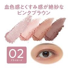 Phấn mắt 4 màu Cezanne Beige Tone Eye Shadow (nhiều màu) (02 Hồng đất)