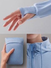 Áo chống nắng Uniqlo UV AIRism 2024 - 61 Blue (Size XL)