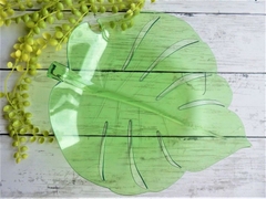 Đĩa nhựa pha lê hình chiếc lá Yamada Monstera