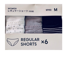 Quần chip GU size M (set 6 chiếc)